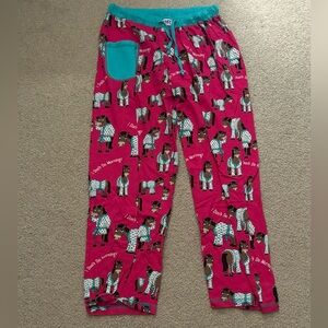 Lazy One Women's Horse Print Pajama Pants - Pink and Teal